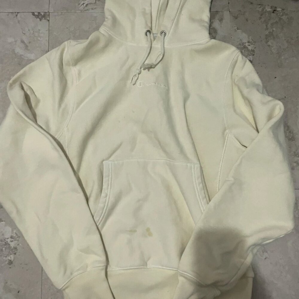 Champion Hoodie Size S Pale Yellow